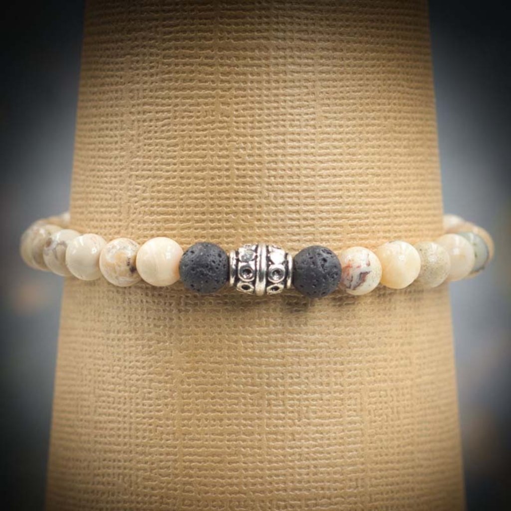 African Opal Aromatherapy Stretch Bracelet - Handmade To Order